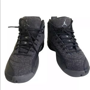 Jordan Retro Wool Women SZ 6 black grey